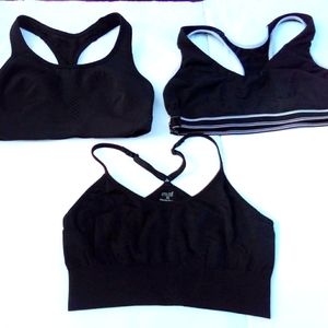 Lot of 3 AVIA, Bally, ProFit Sports Bras Yoga Active Wear Workout Wireless Bra S